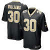 Men's New Orleans Saints #30 Jamaal Williams Black Stitched Game Jersey - Custom Name