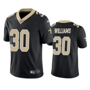 Men's New Orleans Saints #30 Jamaal Williams Black Vapor Untouchable Stitched Football Jersey - Custom Name