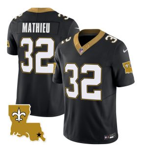 Men's New Orleans Saints #32 Tyrann Mathieu Black 2023 F.U.S.E. 1987 Legacy Vapor Stitched Jersey - Custom Name