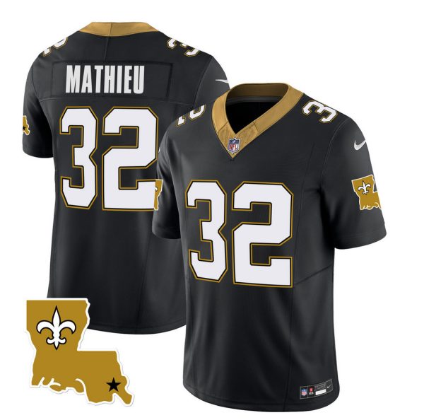 Men's New Orleans Saints #32 Tyrann Mathieu Black 2023 F.U.S.E. 1987 Legacy Vapor Stitched Jersey - Custom Name