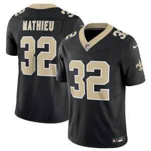 Men's New Orleans Saints #32 Tyrann Mathieu Black 2023 F.U.S.E. Vapor Untouchable Limited Stitched Jersey - Custom Name