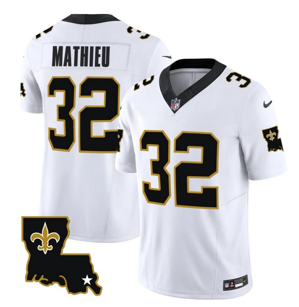 Men's New Orleans Saints #32 Tyrann Mathieu White 2023 F.U.S.E. 1987 Legacy Vapor Stitched Jersey - Custom Name