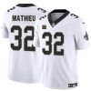 Men's New Orleans Saints #32 Tyrann Mathieu White 2024 F.U.S.E With 4-Star C Patch Vapor Limited Stitched Football Jersey - Custom Name