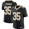 Men's New Orleans Saints #35 Jacob Kibodi Black Vapor Limited Stitched Football Jersey - Custom Name