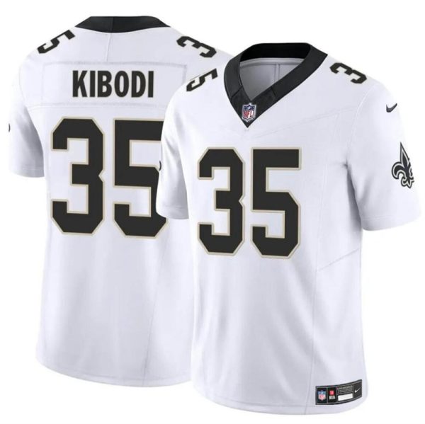 Men's New Orleans Saints #35 Jacob Kibodi White F.U.S.E Vapor Limited Stitched Football Jersey - Custom Name