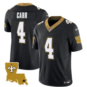 Men's New Orleans Saints #4 Derek Carr Black 2023 F.U.S.E. 1987 Legacy Vapor Stitched Jersey - Custom Name