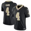 Men's New Orleans Saints #4 Derek Carr Black 2023 F.U.S.E. Vapor Untouchable Limited Stitched Jersey - Custom Name
