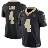 Men's New Orleans Saints #4 Derek Carr Black 2023 F.U.S.E. With 4-star C Patch And John Madden Patch Vapor Limited Stitched Football Jersey - Custom Name