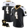 Men's New Orleans Saints #4 Derek Carr Black White 2023 F.U.S.E. 1987 Legacy Vapor Stitched Jersey - Custom Name