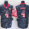 Men's New Orleans Saints #4 Derek Carr Camo USA Flag Limited Stitched Jersey - Custom Name