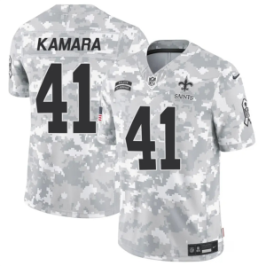 Men's New Orleans Saints #41 Alvin Kamara 2024 F.U.S.E Arctic Camo Salute to Service Limited Stitched Football Jersey - Custom Name