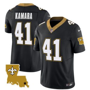 Men's New Orleans Saints #41 Alvin Kamara Black 2023 F.U.S.E. 1987 Legacy Vapor Stitched Jersey - Custom Name