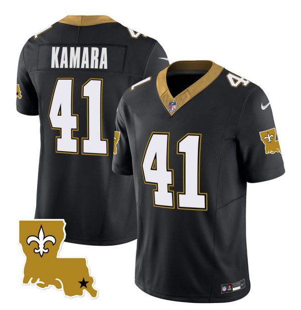 Men's New Orleans Saints #41 Alvin Kamara Black 2023 F.U.S.E. 1987 Legacy Vapor Stitched Jersey - Custom Name