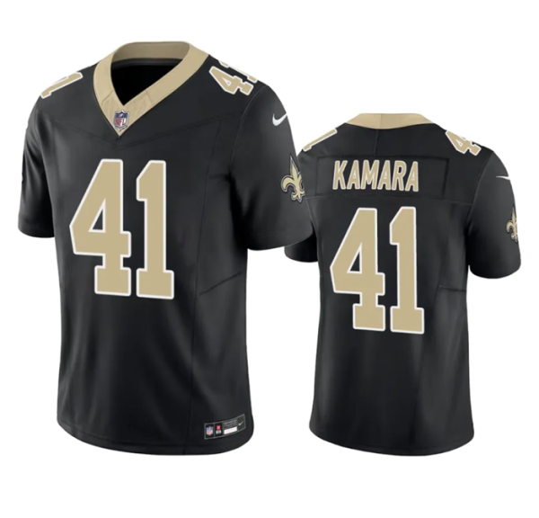 Men's New Orleans Saints #41 Alvin Kamara Black 2023 F.U.S.E. Vapor Untouchable Limited Stitched Jersey - Custom Name