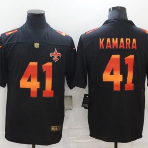 Men's New Orleans Saints #41 Alvin Kamara Black NFL 2020 Fashion Limited Stitched Jersey - Custom Name