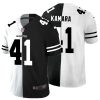 Men's New Orleans Saints #41 Alvin Kamara Black & White NFL Split Limited Stitched Jersey - Custom Name