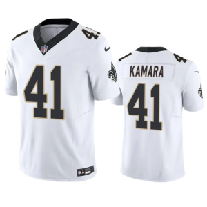 Men's New Orleans Saints #41 Alvin Kamara White 2023 F.U.S.E. Vapor Untouchable Limited Stitched Jersey - Custom Name