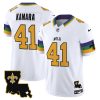 Men's New Orleans Saints #41 Alvin Kamara White 2024 F.U.S.E. Vapor Limited Stitched Jersey - Custom Name