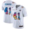 Men's New Orleans Saints #41 Alvin Kamara White Crucial Catch Limited Stitched Jersey - Custom Name