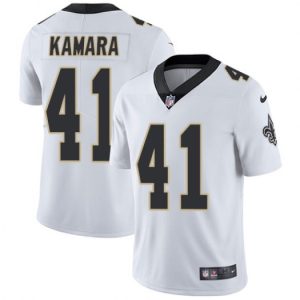 Men's New Orleans Saints #41 Alvin Kamara White Vapor Untouchable Limited Stitched NFL Jersey - Custom Name