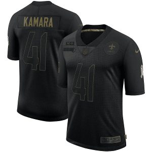Men's New Orleans Saints #41 Alvin Kamra Black NFL 2020 Salute To Service Limited Stitched Jersey - Custom Name
