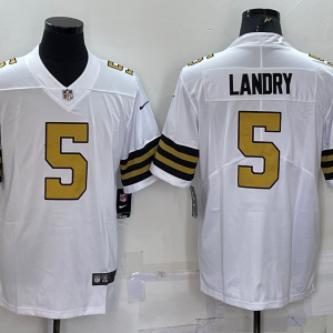 Men's New Orleans Saints #5 Jarvis Landry White Color Rush Limited Stitched Jersey - Custom Name