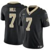 Men's New Orleans Saints #7 Taysom Hill Black 2024 F.U.S.E With 1-Star C Patch Vapor Limited Stitched Football Jersey - Custom Name