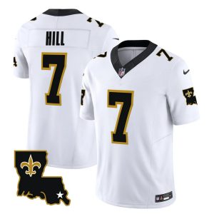 Men's New Orleans Saints #7 Taysom Hill White 2023 F.U.S.E. 1987 Legacy Vapor Stitched Jersey - Custom Name