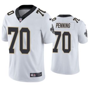 Men's New Orleans Saints #70 Trevor Penning White Vapor Limited Stitched Jersey - Custom Name