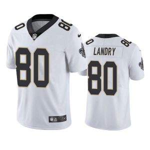 Men's New Orleans Saints #80 Jarvis Landry White Vapor Limited Stitched Jersey - Custom Name