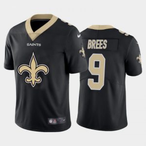 Men's New Orleans Saints #9 Drew Brees Black 2020 Team Big Logo Limited Stitched Jersey - Custom Name