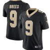 Men's New Orleans Saints #9 Drew Brees Black Vapor Untouchable Limited Stitched NFL Jersey - Custom Name