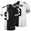 Men's New Orleans Saints #9 Drew Brees Black & White NFL Split Limited Stitched Jersey - Custom Name
