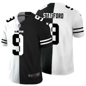 Men's New Orleans Saints #9 Drew Brees Black & White NFL Split Limited Stitched Jersey - Custom Name