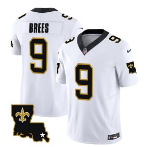 Men's New Orleans Saints #9 Drew Brees White 2023 F.U.S.E. 1987 Legacy Vapor Stitched Jersey - Custom Name