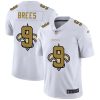 Men's New Orleans Saints #9 Drew Brees White NFL Stitched Jersey - Custom Name