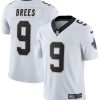 Men's New Orleans Saints #9 Drew Brees White Vapor Untouchable Limited Stitched NFL Jersey - Custom Name