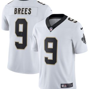 Men's New Orleans Saints #9 Drew Brees White Vapor Untouchable Limited Stitched NFL Jersey - Custom Name