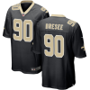 Men's New Orleans Saints #90 Bryan Bresee Black 2023 Draft Stitched Game Jersey - Custom Name