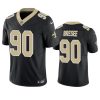 Men's New Orleans Saints #90 Bryan Bresee Black 2023 F.U.S.E. Vapor Untouchable Limited Stitched Jersey - Custom Name
