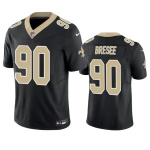 Men's New Orleans Saints #90 Bryan Bresee Black 2023 F.U.S.E. Vapor Untouchable Limited Stitched Jersey - Custom Name