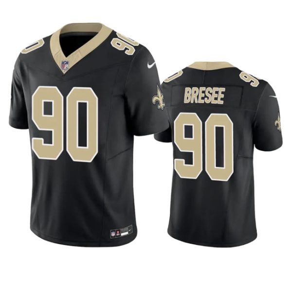 Men's New Orleans Saints #90 Bryan Bresee Black 2023 F.U.S.E. Vapor Untouchable Limited Stitched Jersey - Custom Name