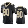 Men's New Orleans Saints #90 Bryan Bresee Black 2023 F.U.S.E. With Prem1ere Patch Vapor Untouchable Limited Stitched Football Jersey - Custom Name