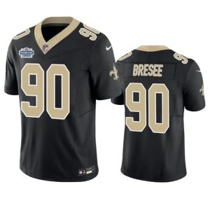 Men's New Orleans Saints #90 Bryan Bresee Black 2023 F.U.S.E. With Prem1ere Patch Vapor Untouchable Limited Stitched Football Jersey - Custom Name