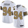 Men's New Orleans Saints #94 Cameron Jordan 2022 White With 4-star C Patch Color Rush Stitched Jersey - Custom Name