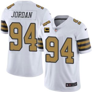 Men's New Orleans Saints #94 Cameron Jordan 2022 White With 4-star C Patch Color Rush Stitched Jersey - Custom Name
