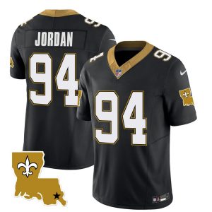 Men's New Orleans Saints #94 Cameron Jordan Black 2023 F.U.S.E. 1987 Legacy Vapor Stitched Jersey - Custom Name