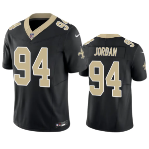Men's New Orleans Saints #94 Cameron Jordan Black 2023 F.U.S.E. Vapor Untouchable Limited Stitched Jersey - Custom Name