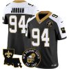Men's New Orleans Saints #94 Cameron Jordan Black F.U.S.E. EST. 1967 Patch Vapor Stitched Jersey - Custom Name
