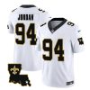 Men's New Orleans Saints #94 Cameron Jordan White 2023 F.U.S.E. 1987 Legacy Vapor Stitched Jersey - Custom Name